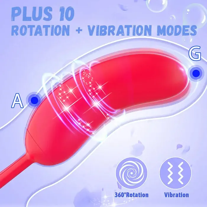OOTYEMO Vibrators Female Retractable Tongue Lick Rose Vibrator