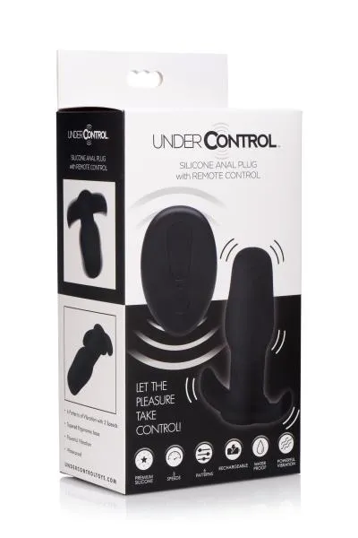 Under Control Anal Plug With Remote Control Black Under Control Male Sex Toys