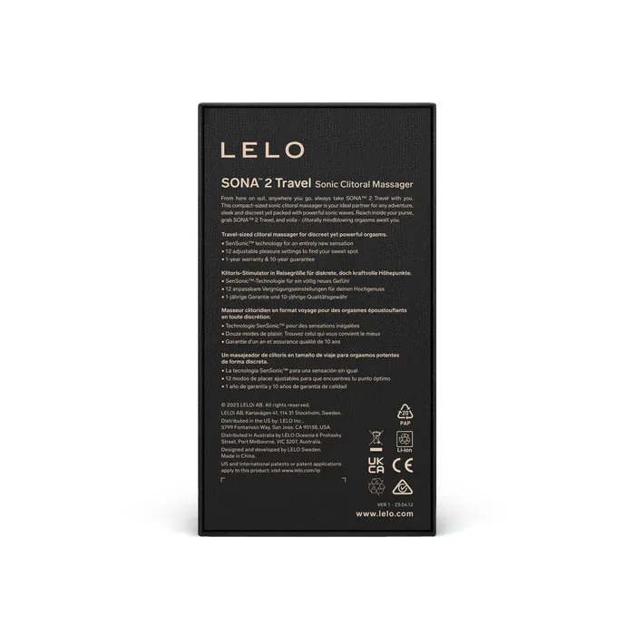 Lelo Vibrators Sona 2 Travel Purple