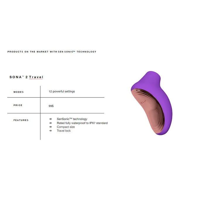 Lelo Vibrators Sona 2 Travel Purple
