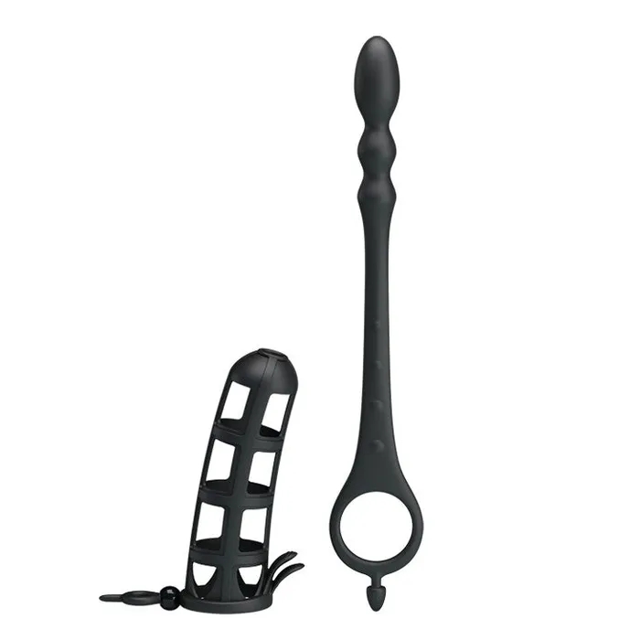 Pretty Love Male Sex Toys Hercules Anal Stimulator Soft Silicone Cock Cage