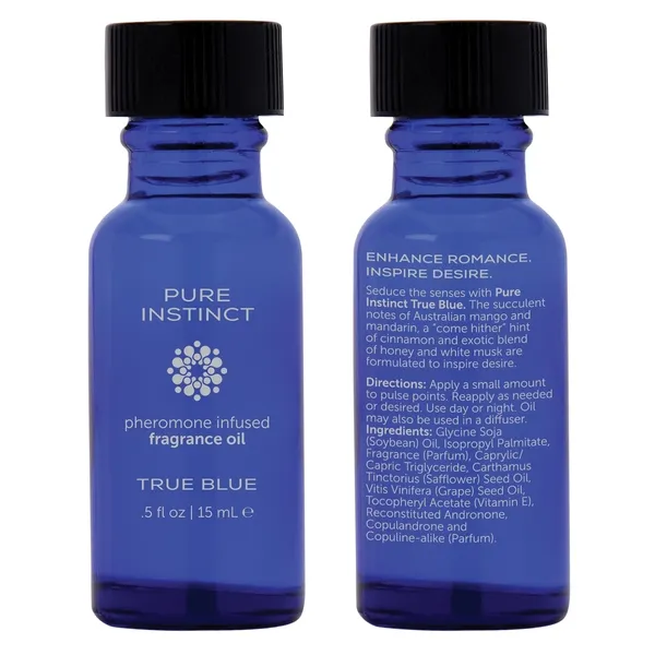 Pure Instinct Vibrators True Blue Pheromone Fragrance Oil 5oz 15mL