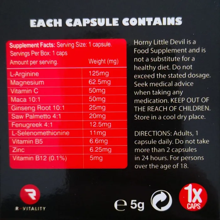 Vibrators Lightspeed Love Horny Little Devil Pill 1 Capsule
