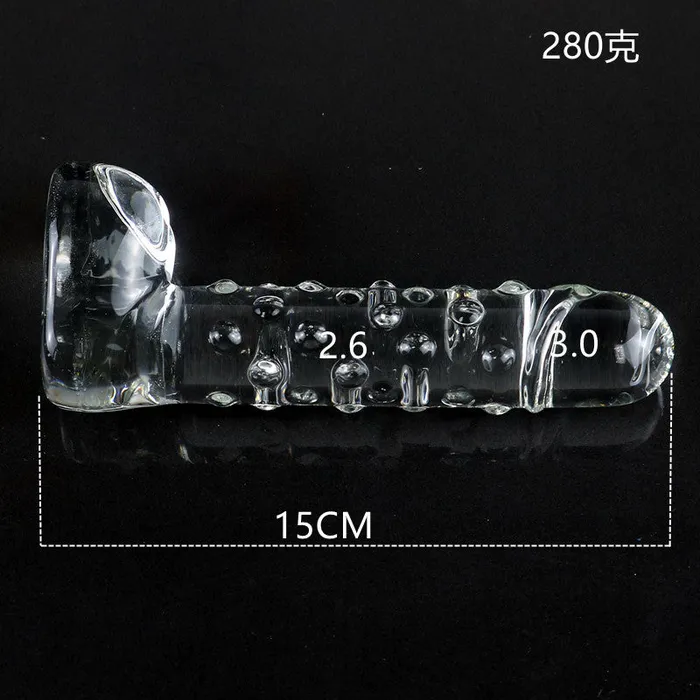 15cm Crystal Glass Realistic Dildo Anal Plug 4 Editions SexyPlay Anal