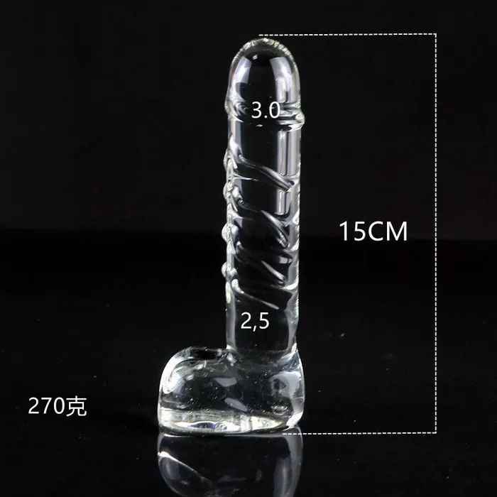 15cm Crystal Glass Realistic Dildo Anal Plug 4 Editions SexyPlay Anal
