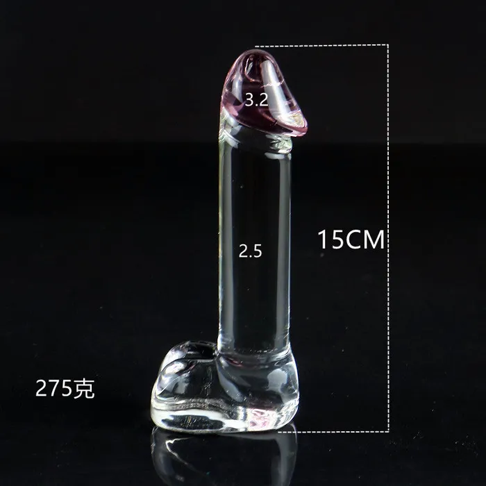 15cm Crystal Glass Realistic Dildo Anal Plug 4 Editions SexyPlay Anal