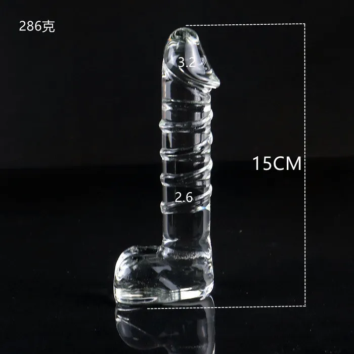 15cm Crystal Glass Realistic Dildo Anal Plug 4 Editions SexyPlay Anal