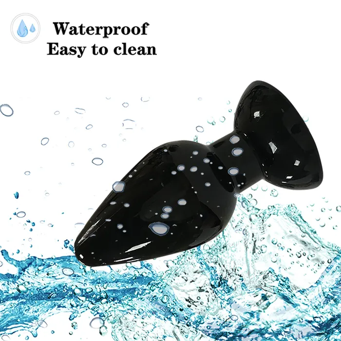 Anal DY DY Wearable Anal Plug Black Silicone Butt Plug Available in SML Sizes