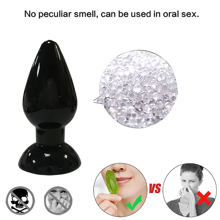 Anal DY DY Wearable Anal Plug Black Silicone Butt Plug Available in SML Sizes