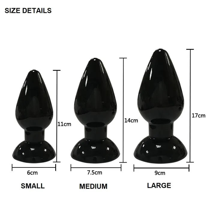 Anal DY DY Wearable Anal Plug Black Silicone Butt Plug Available in SML Sizes
