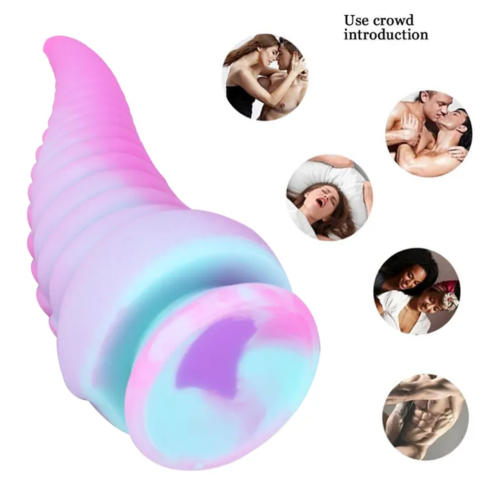 Anal MD MD 886 inch Octopus Tentacles Silicone Fantasy Dildo Anal Plug PurpleBlue