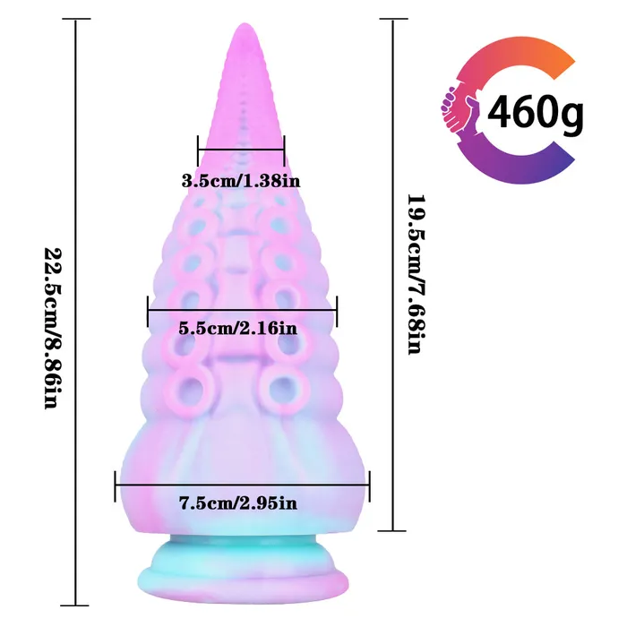 Anal MD MD 886 inch Octopus Tentacles Silicone Fantasy Dildo Anal Plug PurpleBlue