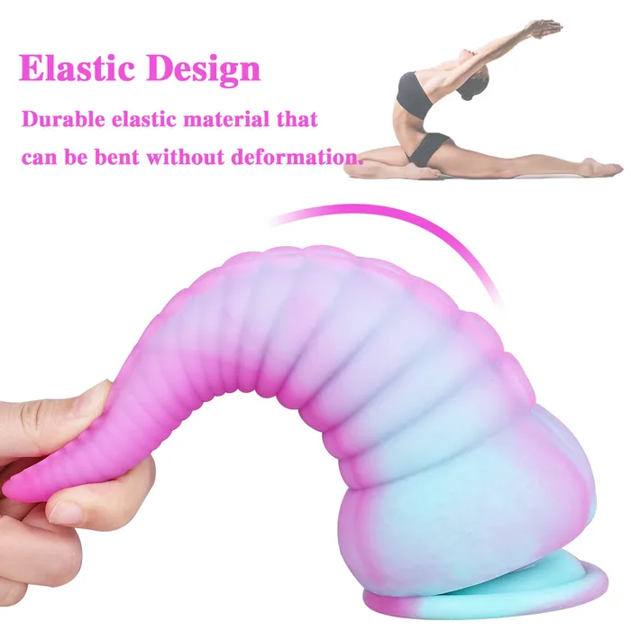 Anal MD MD 886 inch Octopus Tentacles Silicone Fantasy Dildo Anal Plug PurpleBlue