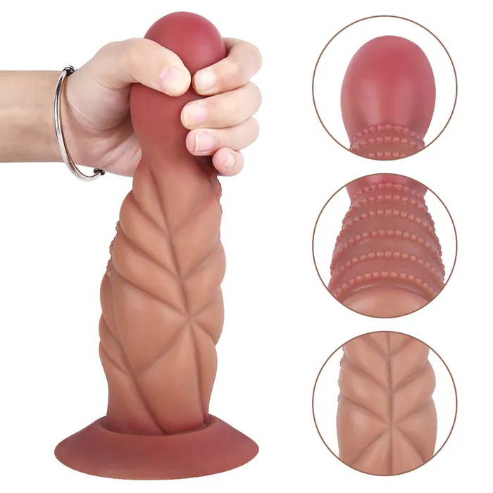 MD Anal MD 866 Grenade Fantasy Realistic Dildo Anal Plug Light Brown