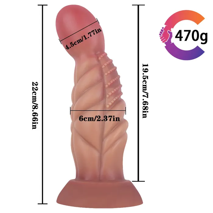 MD Anal MD 866 Grenade Fantasy Realistic Dildo Anal Plug Light Brown