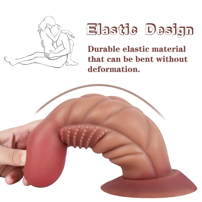 MD Anal MD 866 Grenade Fantasy Realistic Dildo Anal Plug Light Brown