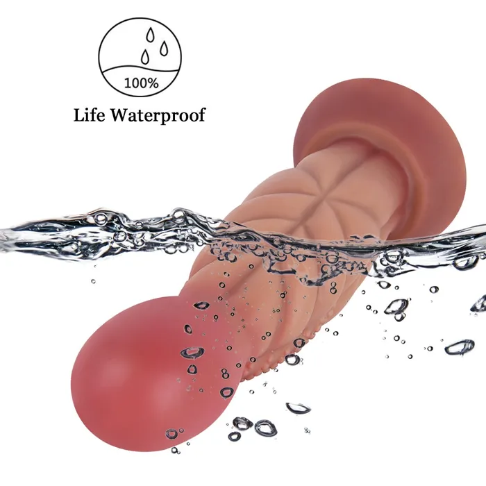 MD Anal MD 866 Grenade Fantasy Realistic Dildo Anal Plug Light Brown