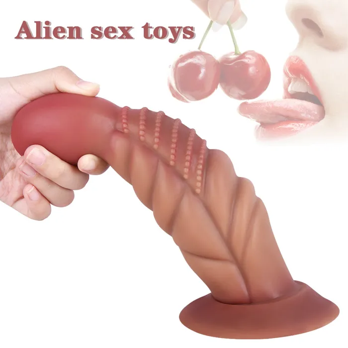 MD Anal MD 866 Grenade Fantasy Realistic Dildo Anal Plug Light Brown