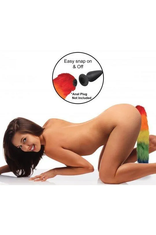 Sex On the Go Anal Interchangeable Rainbow Fox Tail