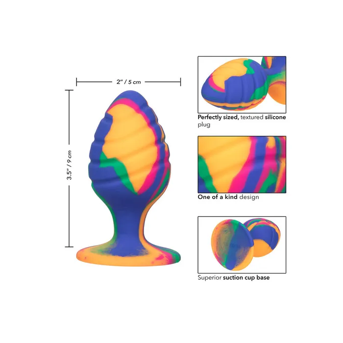 Toy Joy Sex Toys Anal Cheeky Large Swirl Tie Dye Butt Plug