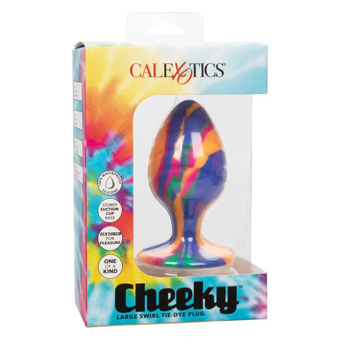 Toy Joy Sex Toys Anal Cheeky Large Swirl Tie Dye Butt Plug